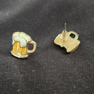 Beer Mug Stud Earrings